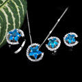 Platinum Cubic Zirconia Star Jewelry Set - CZ Jewelry Set 80820-06 (SZY421)